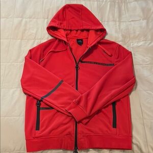 Armani Exchange Vibrant Red Zip-Up Hoodie